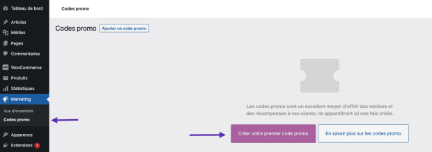 WooCommerce Coupons French