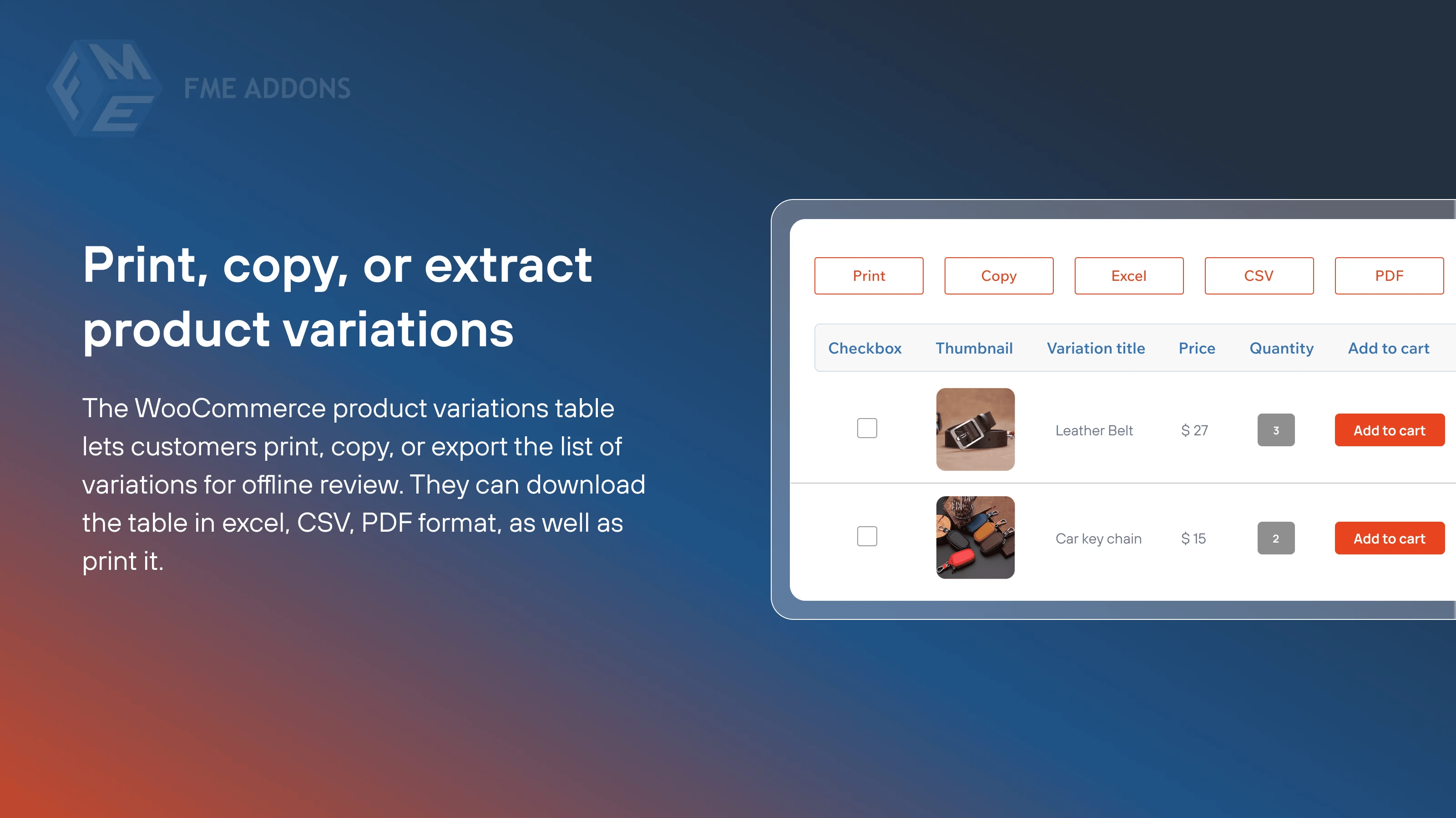 Product Variations Table - WooCommerce Marketplace
