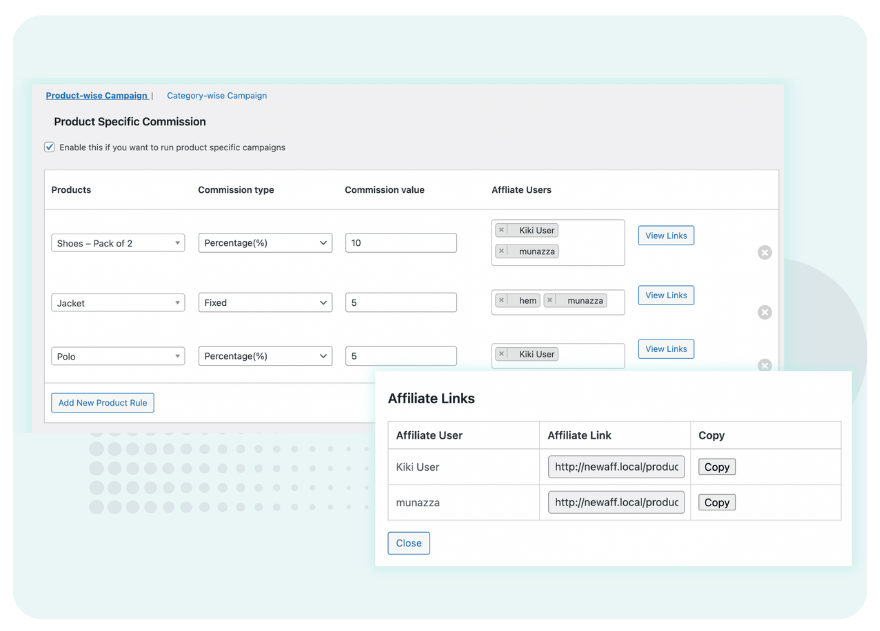 WooCommerce affiliate portal – tracking clicks, conversions and commissions'