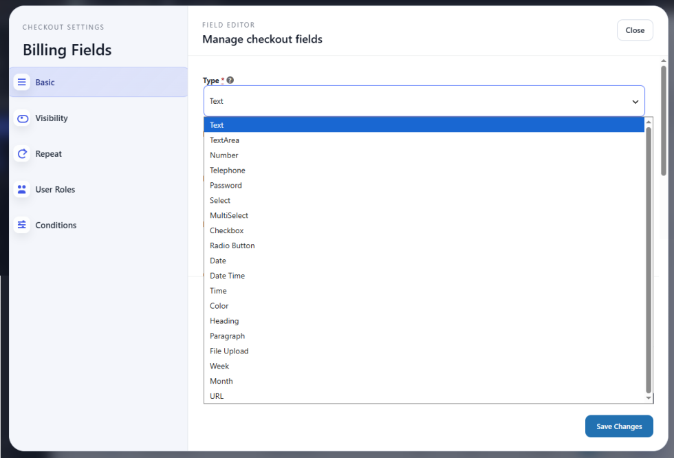 19 Custom Checkout Field Types