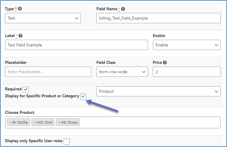 WooCommerce checkout fields