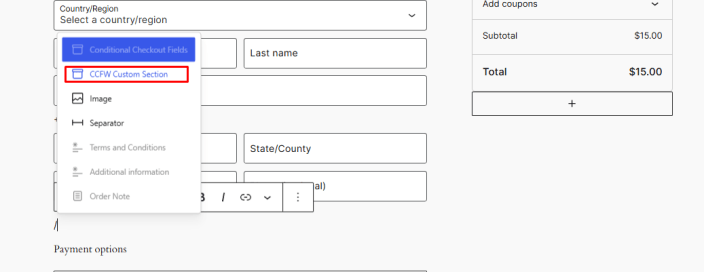 Adding Custom Sections to Block Checkout