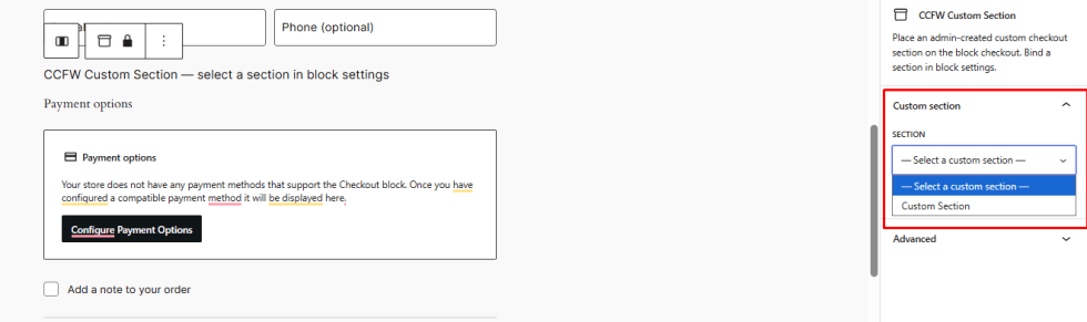 Adding Custom Sections to Checkout