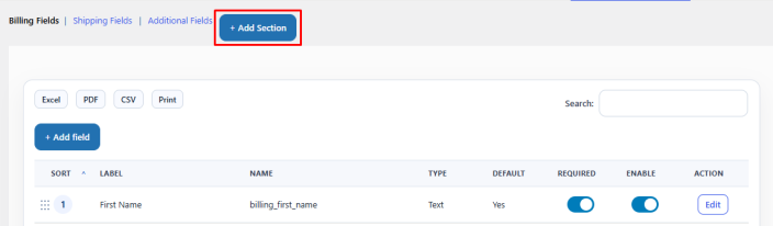 Adding New Section to the Checkout Page