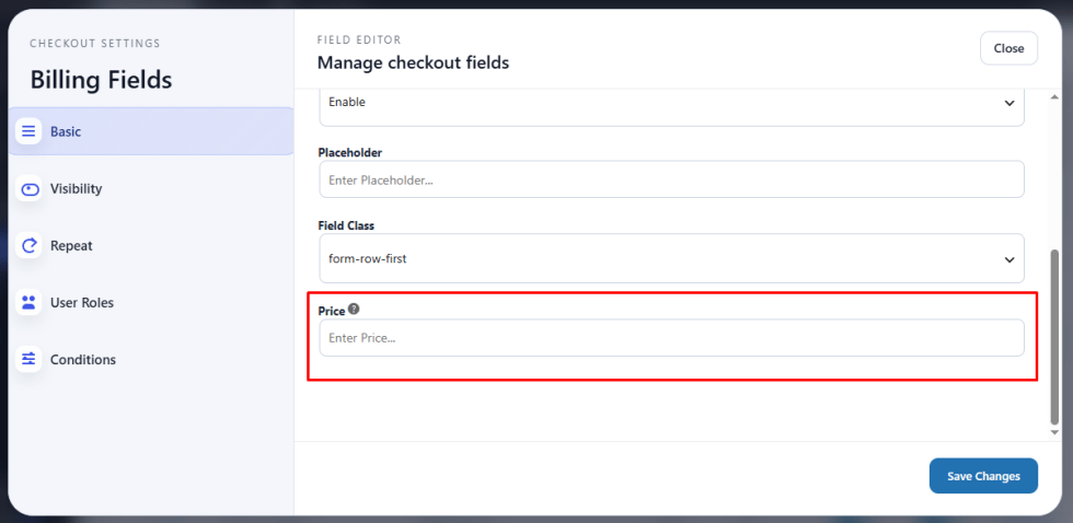 Charging Fees for Custom Checkout Fields