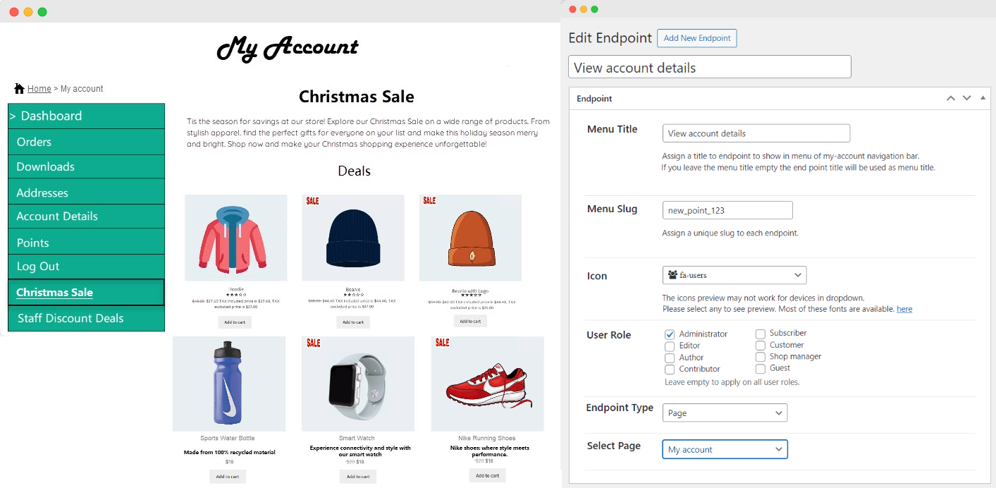 woocommerce customize my account page