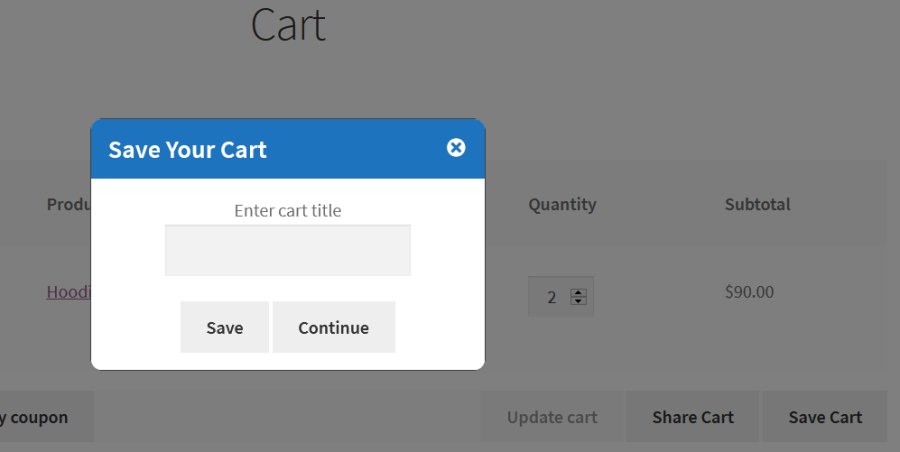 save and share cart saved carts