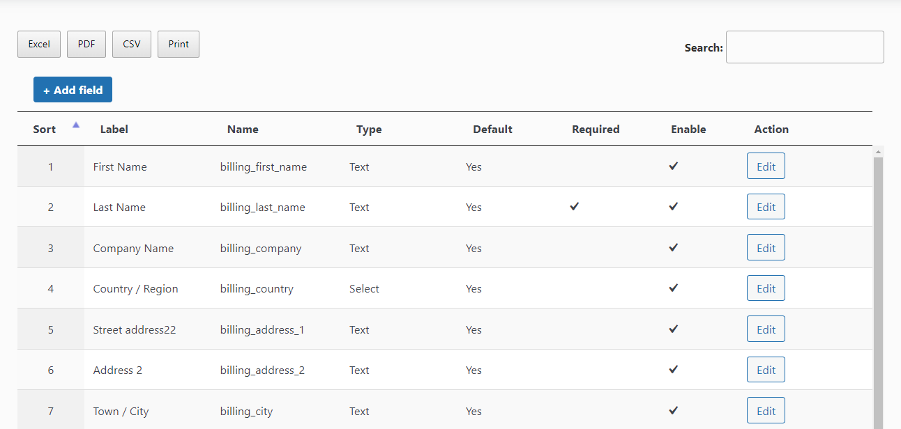 Create custom checkout fields from WooCommerce dashboard