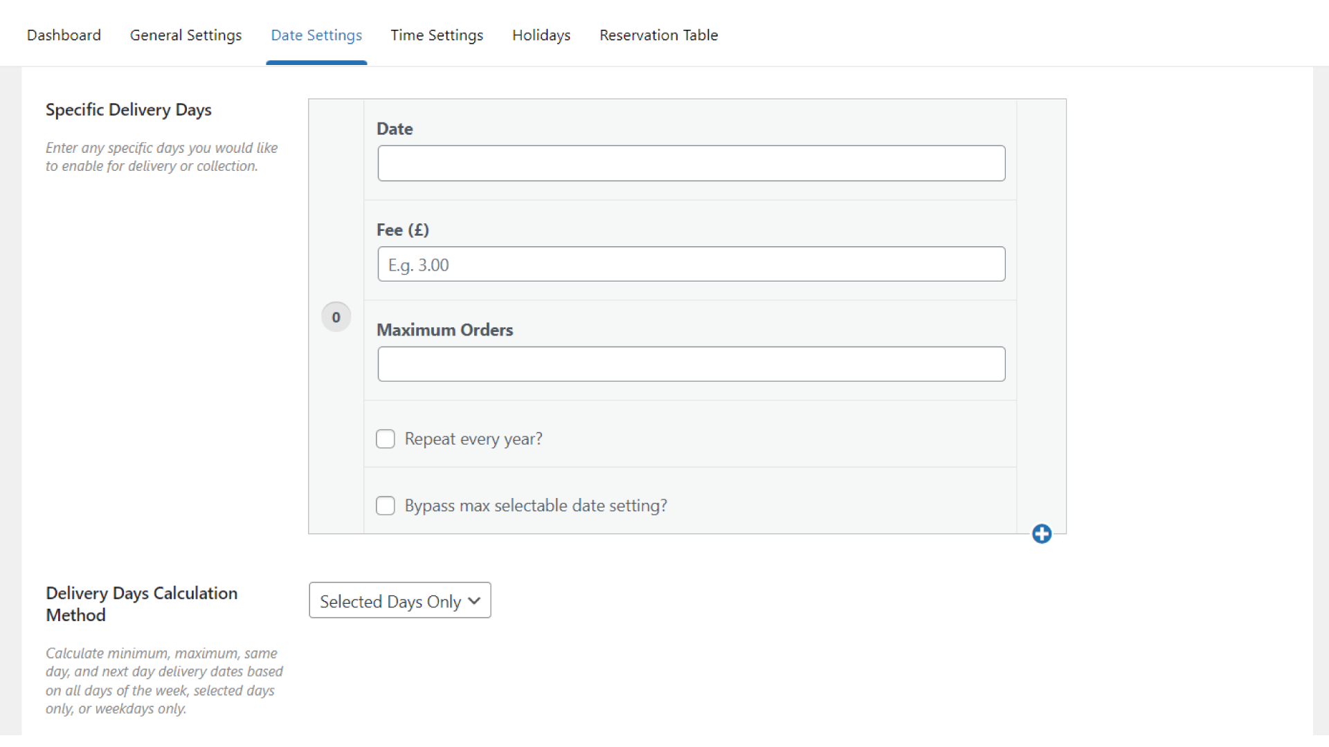 Create date specific delivery schedules