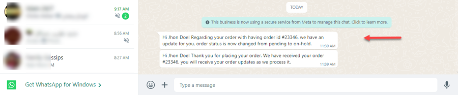 Customers will Receive Notification Upon Order Confirmation