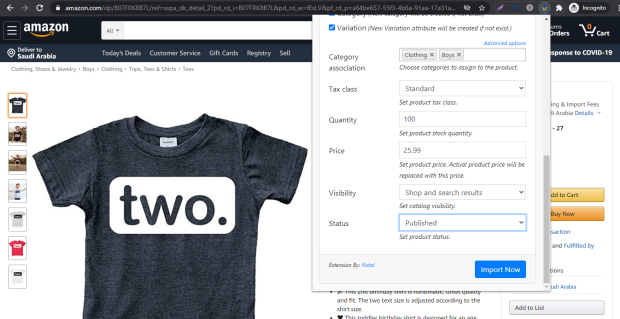Amazon Product Importer & Affiliate extension - WooCommerce