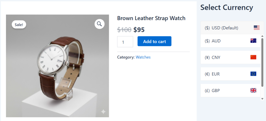 Add Multiple Currencies - Front End