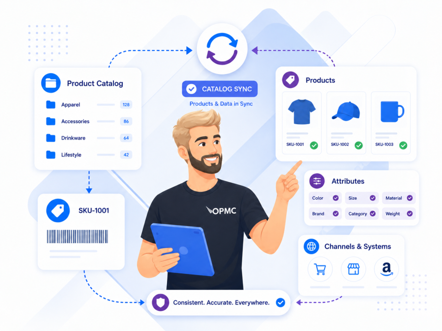 Odoo catalog sync functionality flow