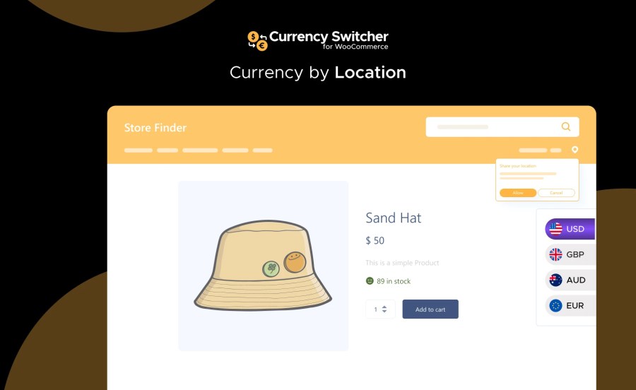 Currency by Location Feature