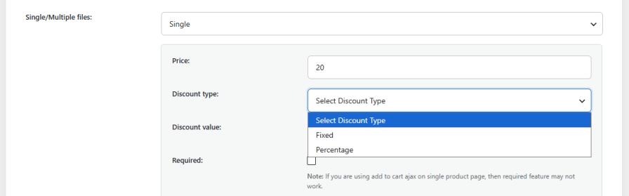 Charge for File Uploads or Offer Discounts