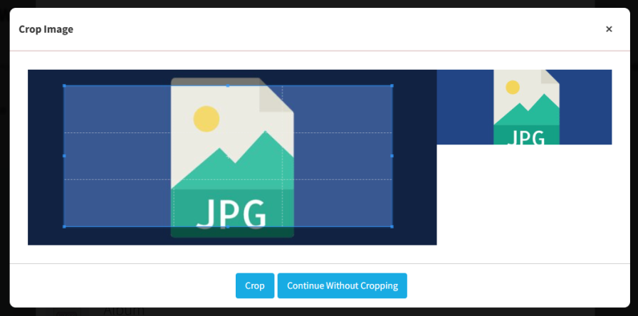 Crop Images Before Uploading
