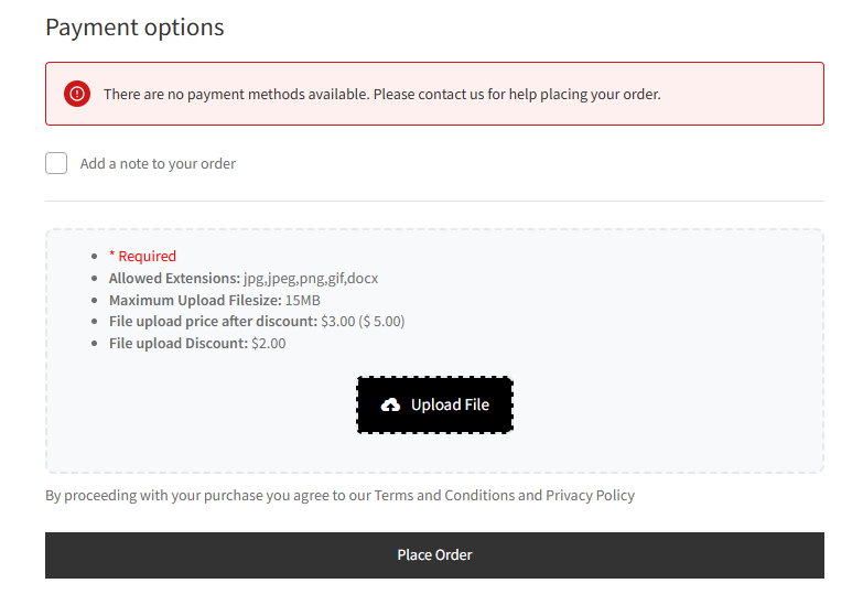 Enable File Upload on the Checkout Page