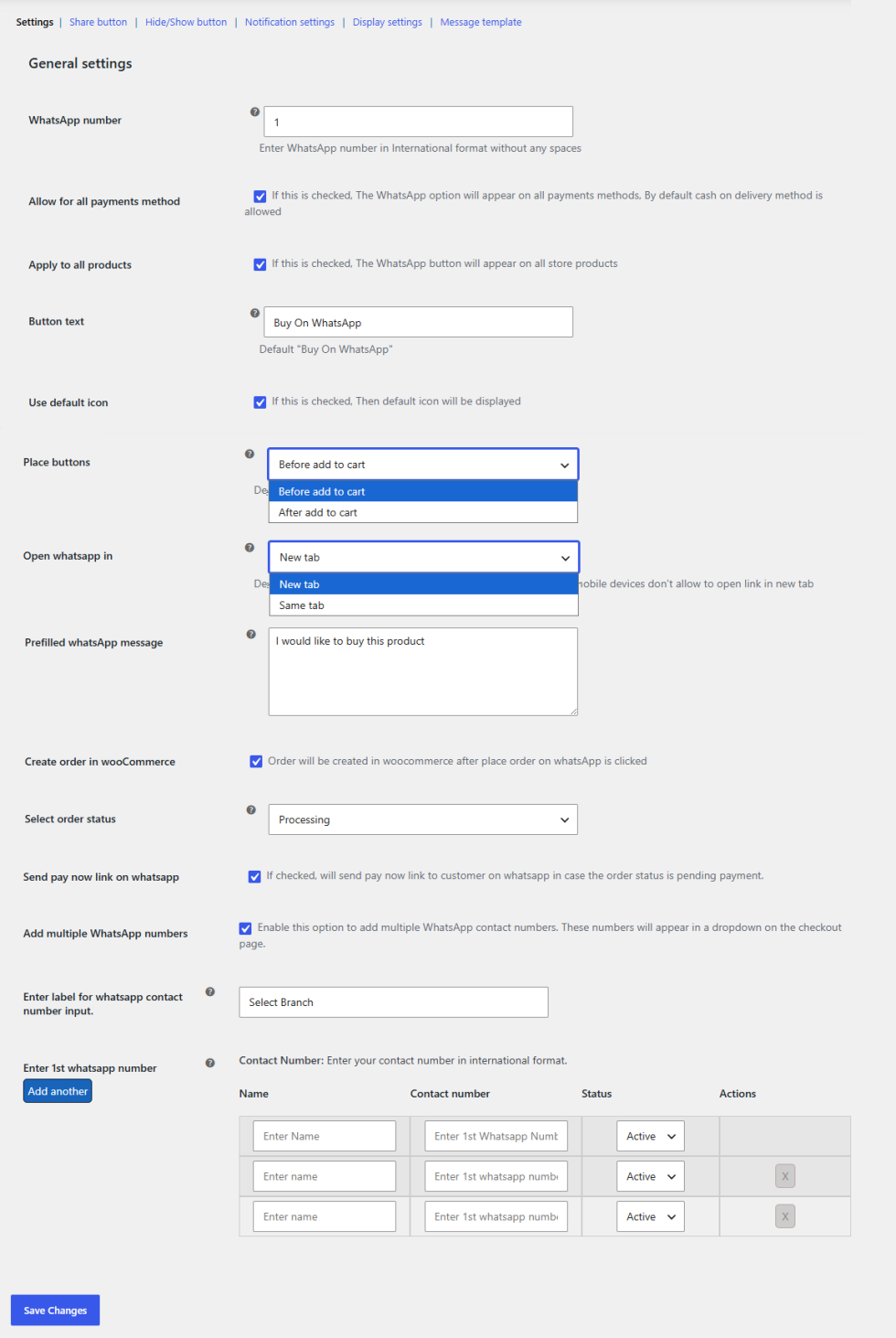General Settings