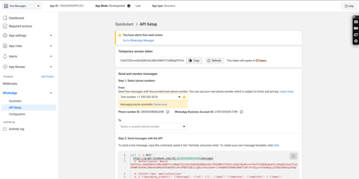 Generate WhatsApp Cloud API Credentials