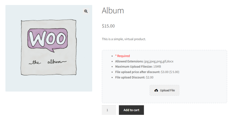 Upload Files on the Product Page