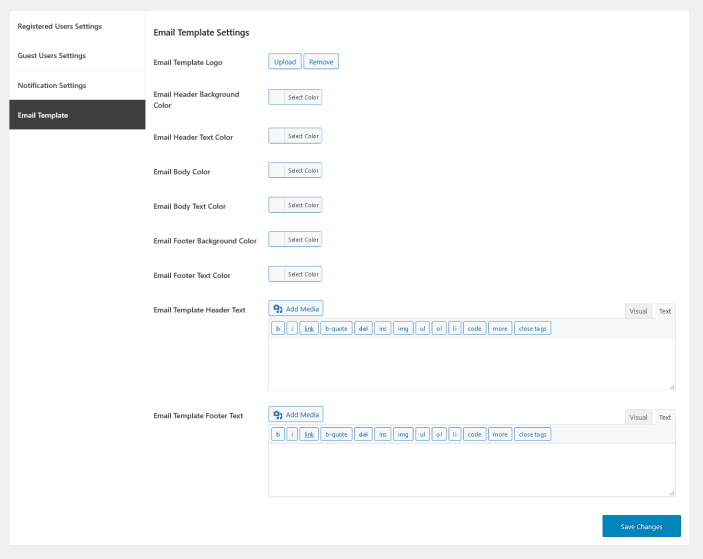 cart to quote email template settings