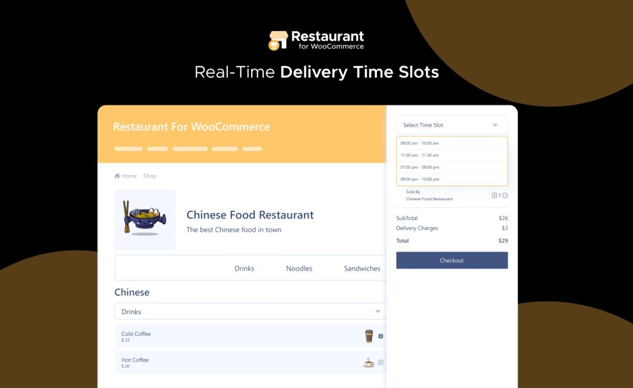 Real-Time Delivery Time Slots Feature