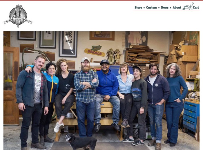 Screenshot of Offerman Woodshop