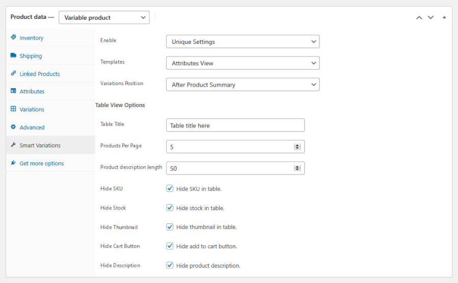 02 smart bulk variations product edit page