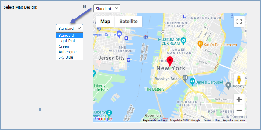 WooCommerce google autofill - 5 Different Map Layouts