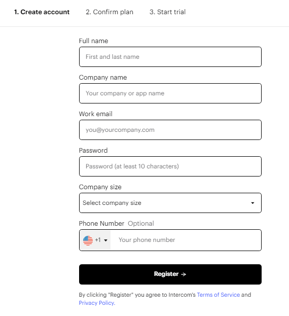 Registering your intercom account