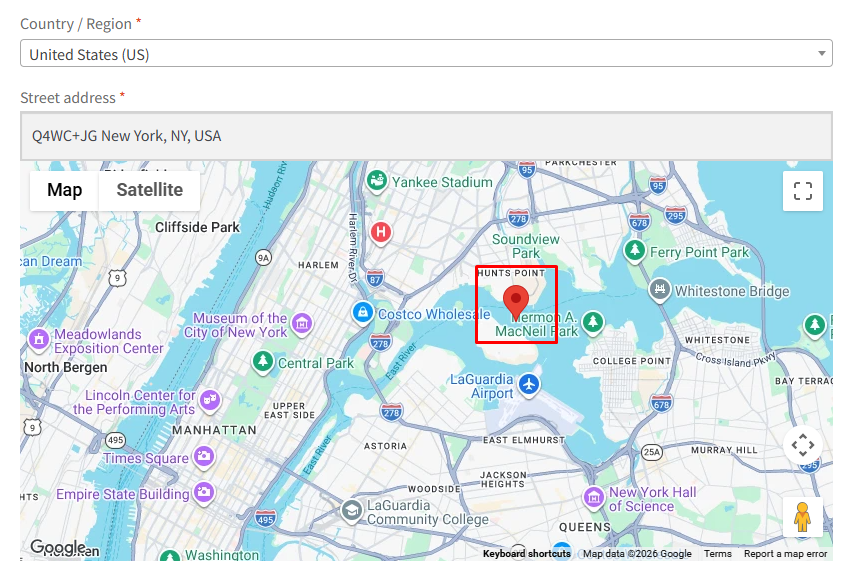 Use the Map Marker to Set an Exact Location