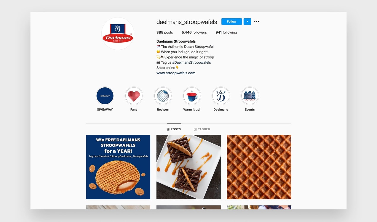 photo of Daelman's Stroopwafels instagram