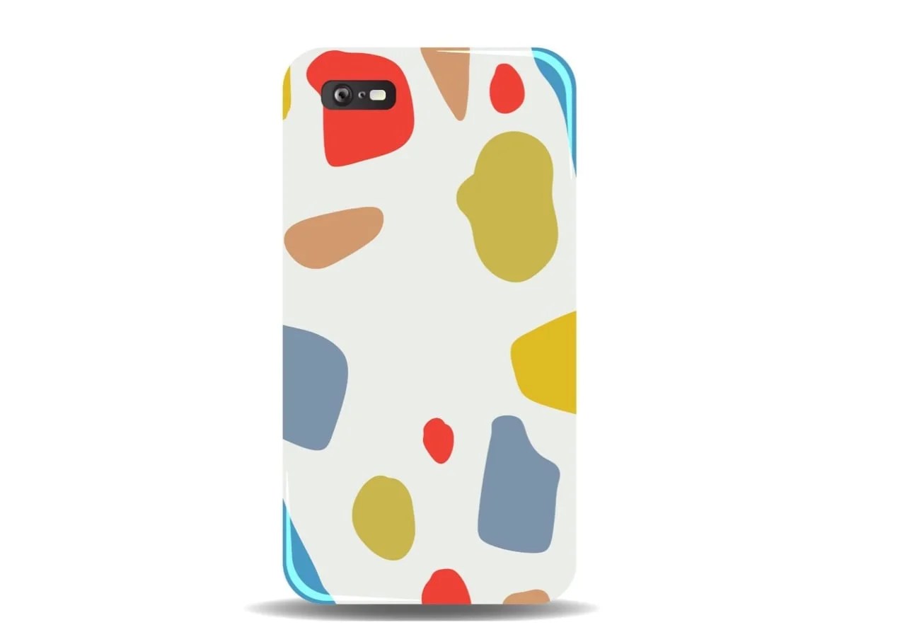custom-designed phone case with bright colors