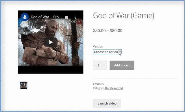 Add Separate Featured Videos for each Product Variations
