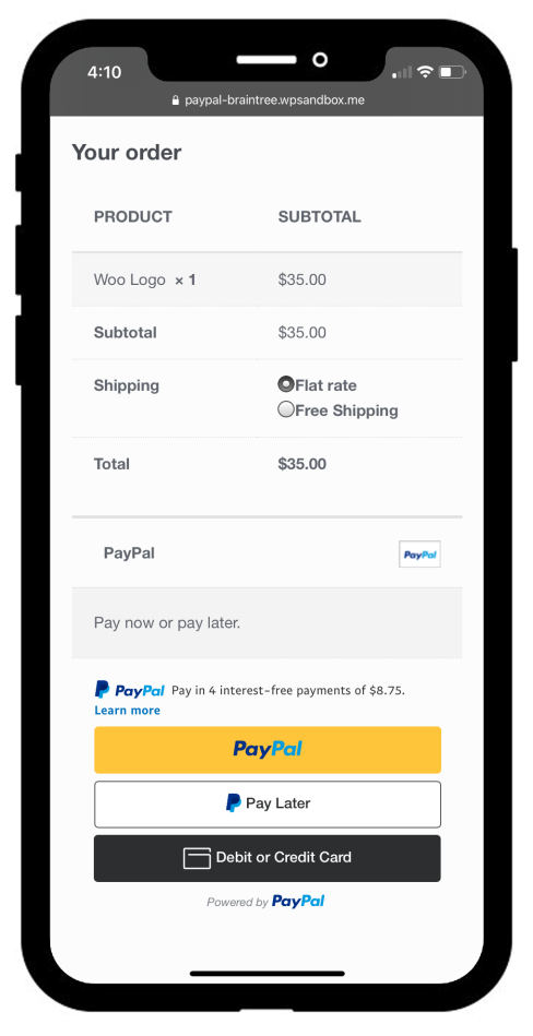 PayPal Checkout - WooCommerce