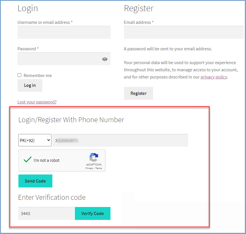 Login with Phone Number Using OTP