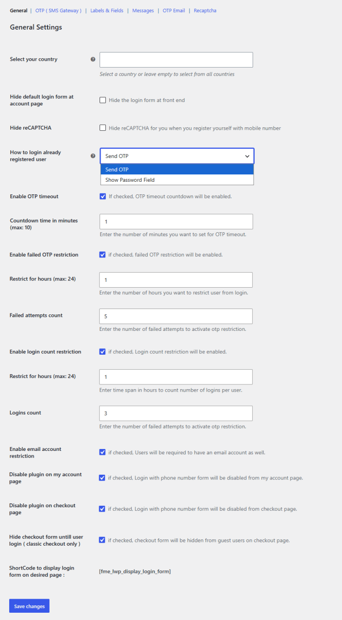 General Settings