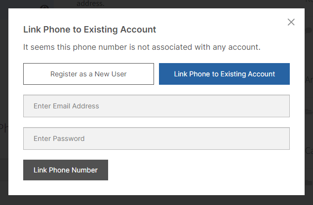 Let Existing Users Log In with their Phone Number