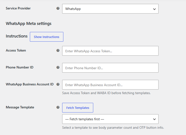 WhatsApp (via Meta) Messaging Gateways
