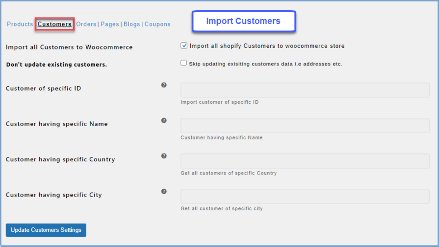 Import pages, blogs, and customers - Import Blogs