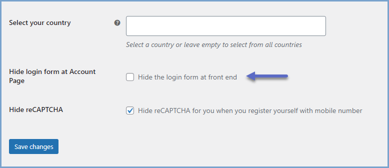 Hide the Default Login Form