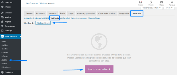Usando webhooks Documentation - WooCommerce