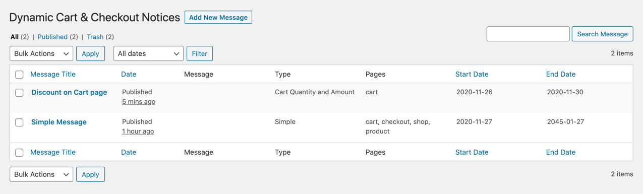 Dynamic Cart & Checkout Notices Documentation - WooCommerce