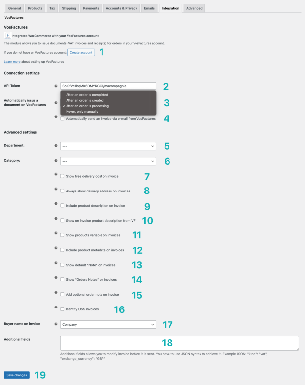 plugin options