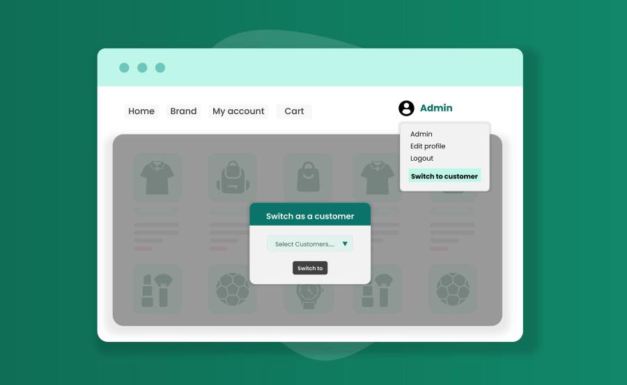 login and shop as customer for woocommerce