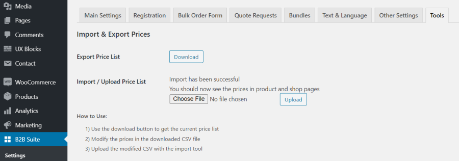 Bulk Price Tool 