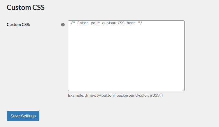 Add Custom CSS Styling