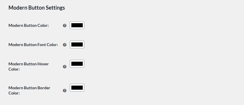 Quantity Button Modern Button Settings