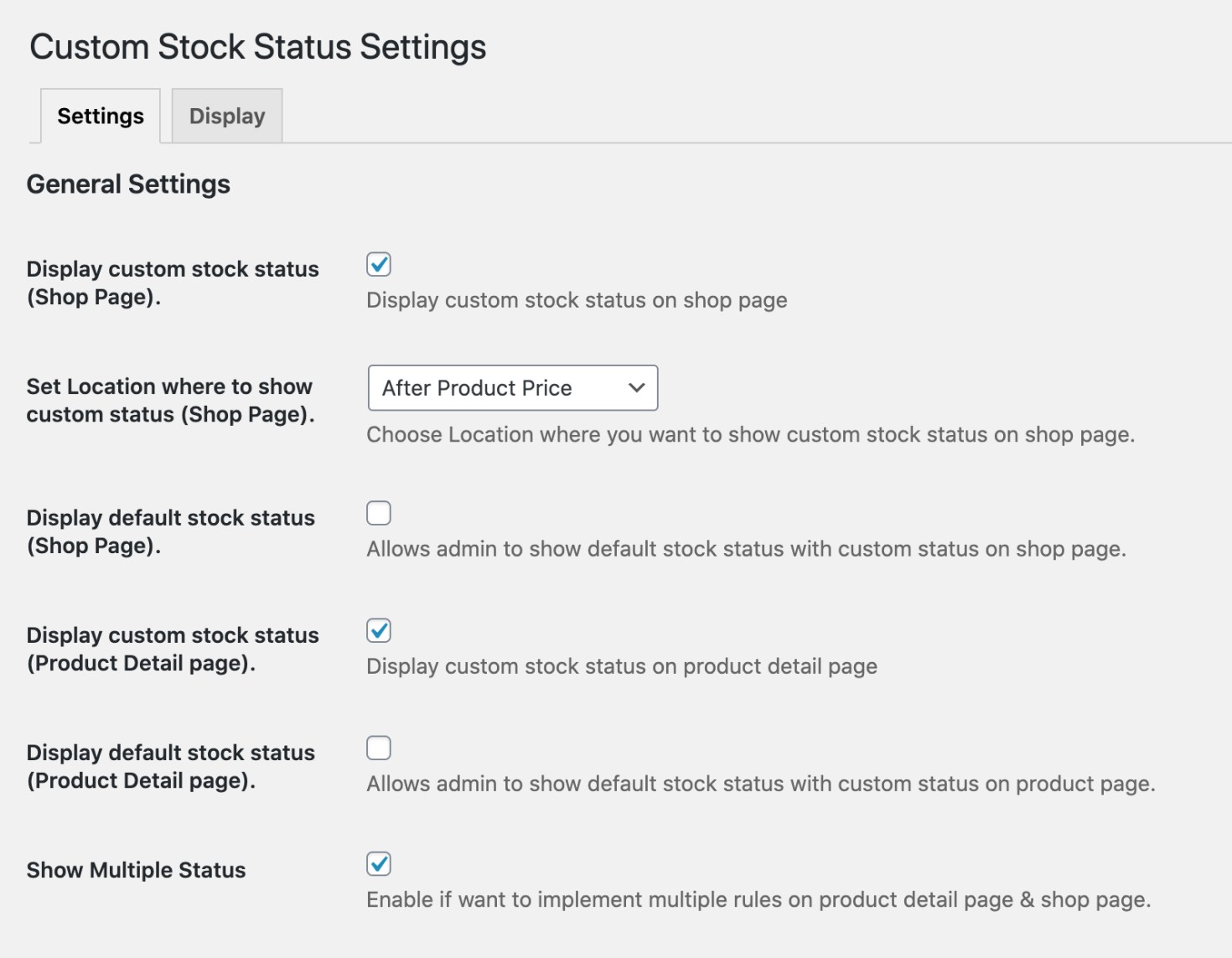 Custom Stock Status Documentation - WooCommerce