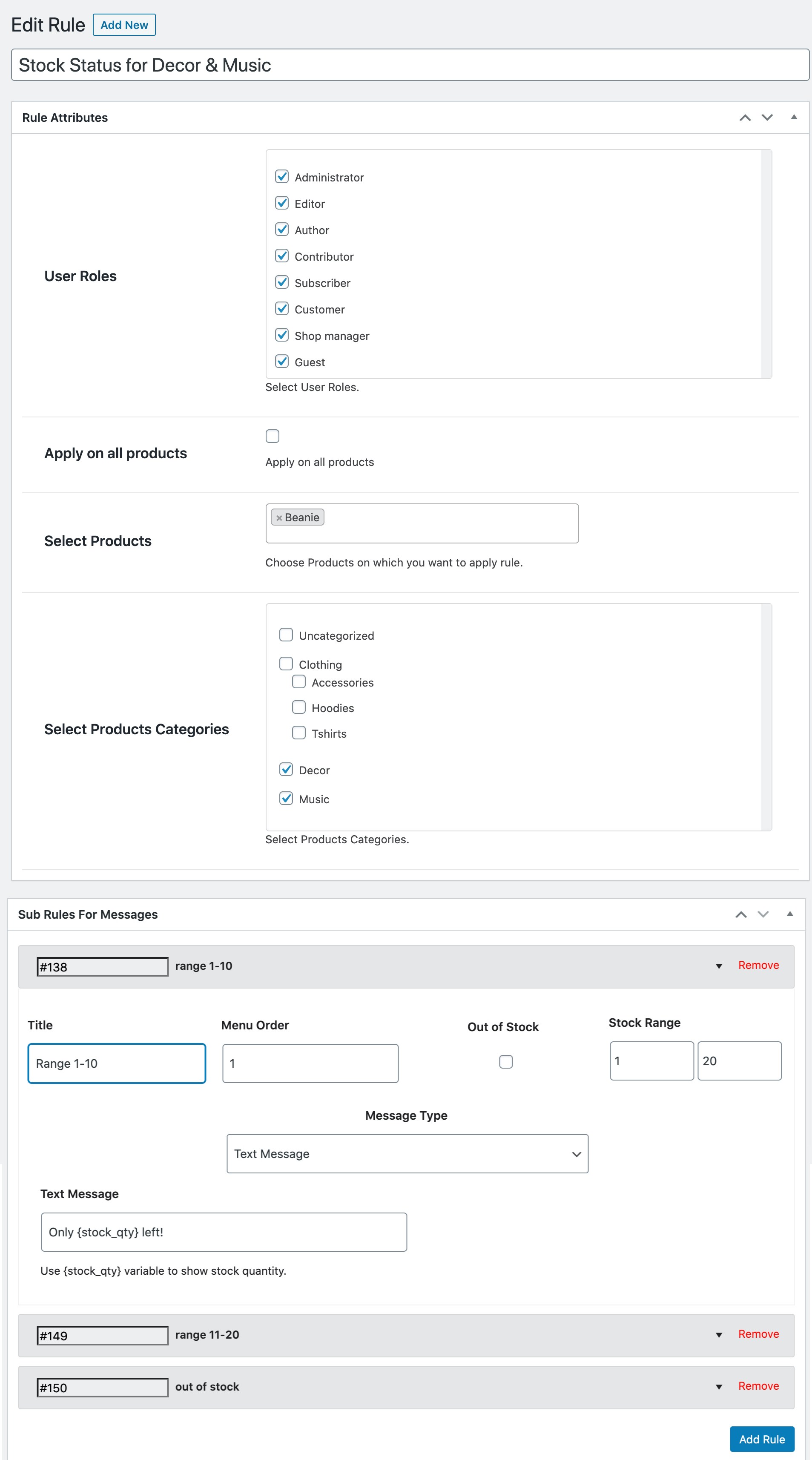 Custom Stock Status Documentation - WooCommerce
